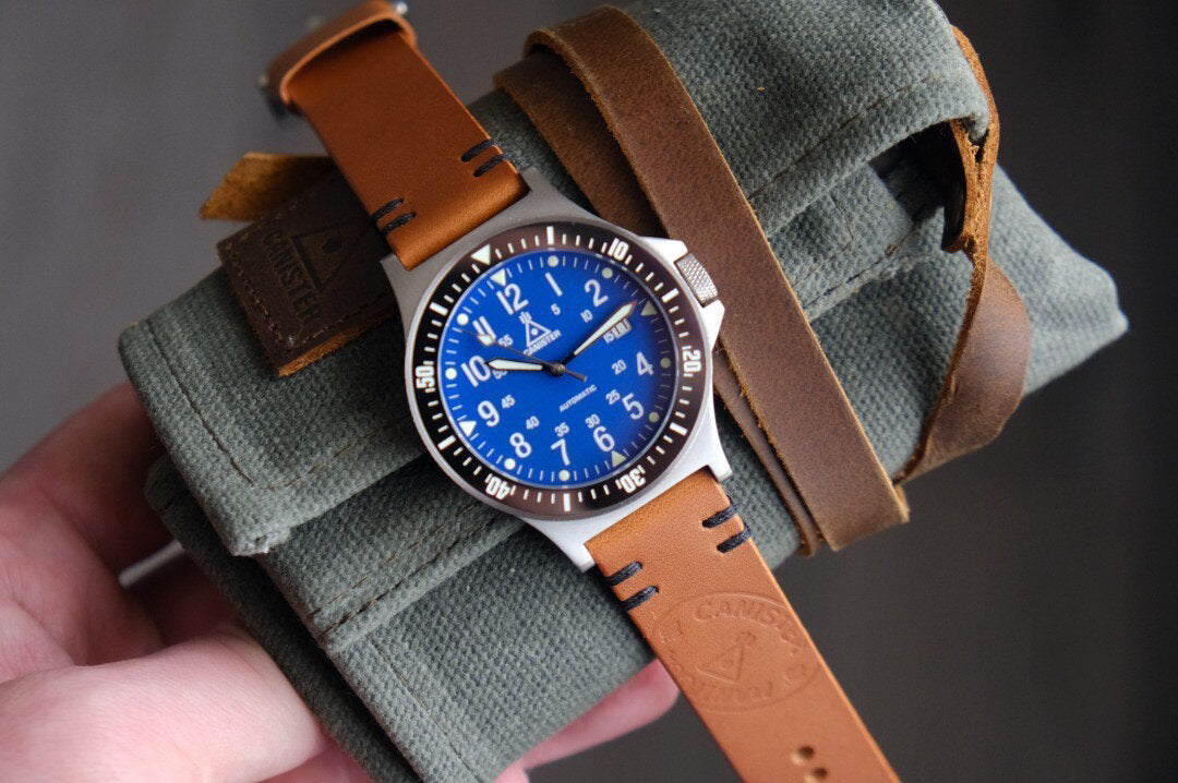 Watch Roll - Waxed Canvas - Canister Watches